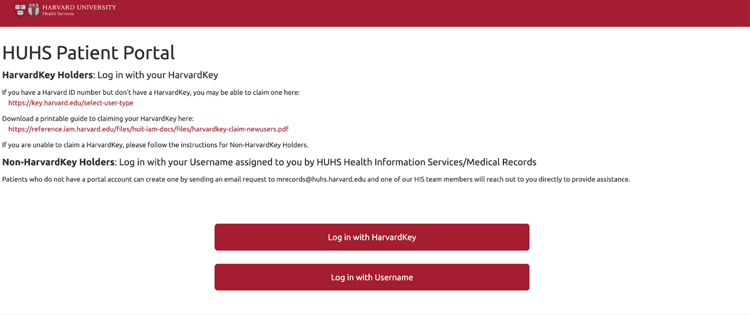 HUHS Patient Portal | Flyby | The Harvard Crimson