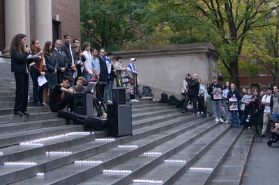 Cover image for Speakers at Harvard Hillel Vigil