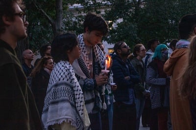Cover image for Violet Barron at Palestine vigil
