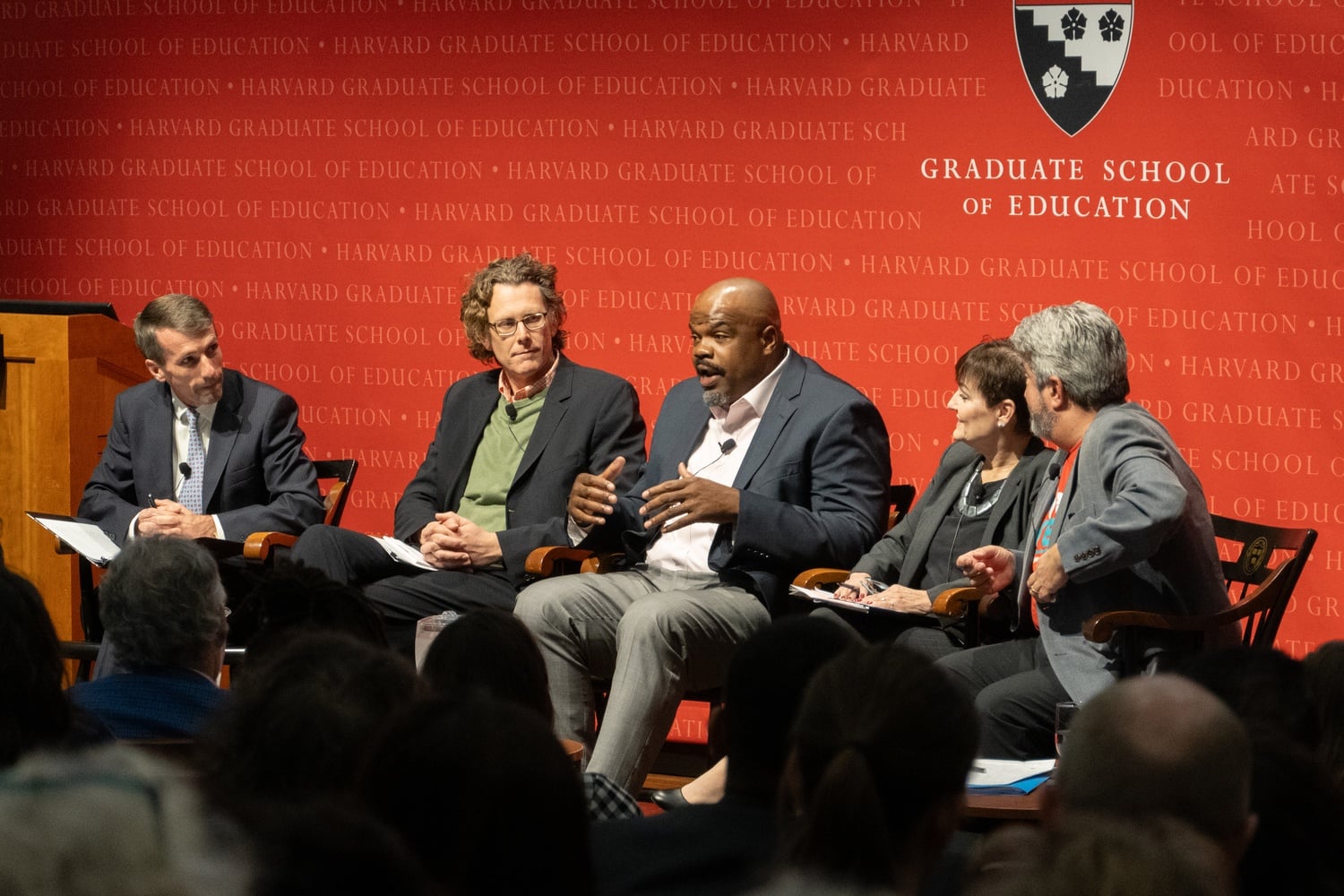 The Harvard Graduate School of Education hosted a forum on a ballot question to eliminate the MCAS exams as a graduation requirement.