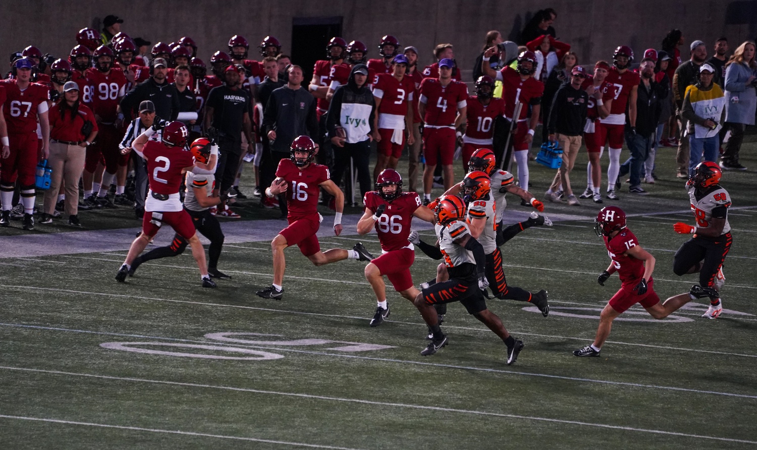 Senior Charles DePrima transitioned between quarterback and wide receiver at several points throughout the afternoon and led Harvard's final drive of the game.