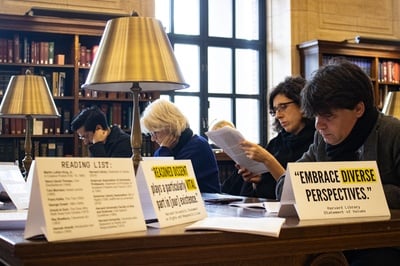 Cover image for Harvard Faculty Study-In at Widener Library Loker Reading Room