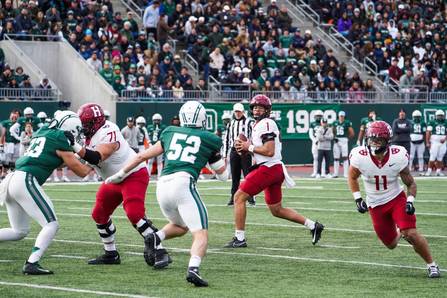 Junior quarterback Jaden Craig struggled on Saturday as the Dartmouth defense consistently managed to place pressure on him in the pocket.
