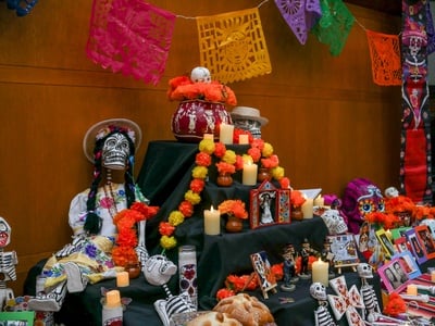 Cover image for Harvard Affiliates Celebrate Day of the Dead with Ofrenda, Soiree
