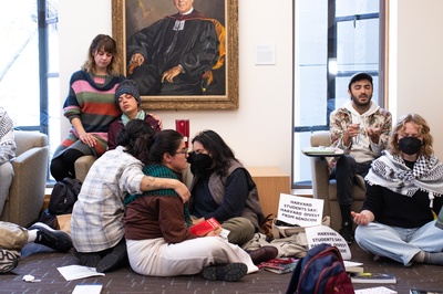 Cover image for Students Stage Pro-Palestine ‘Pray-In’ Protest at Harvard Divinity School Library