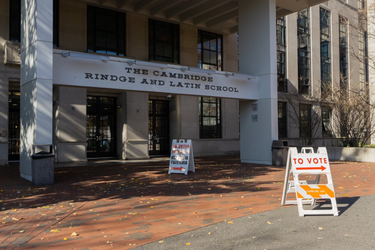 Cambridge Rindge and Latin School served as a voting location for the 2024 elections. Voters approved a contentious ballot question to eliminate the MCAS graduation requirement statewide.