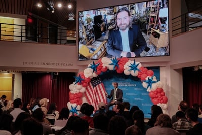 Cover image for At Harvard Institute of Politics Election Watch Party, Hope and Disappointment
