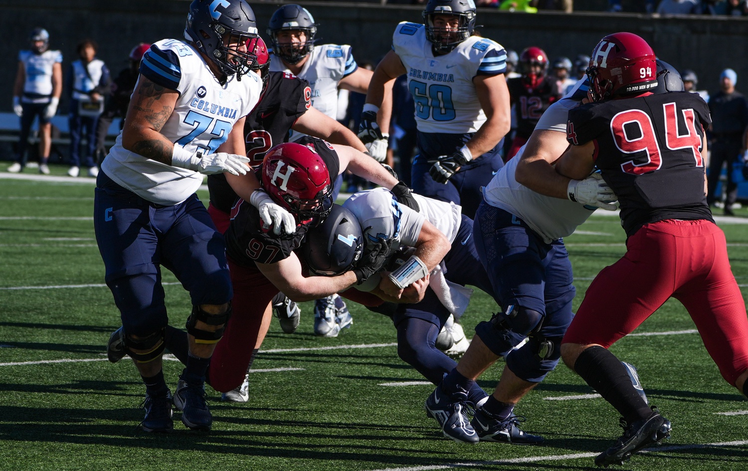 Harvard's defense put on its best performance of the season as it kept the Columbia Lions scoreless until the end of the fourth quarter.