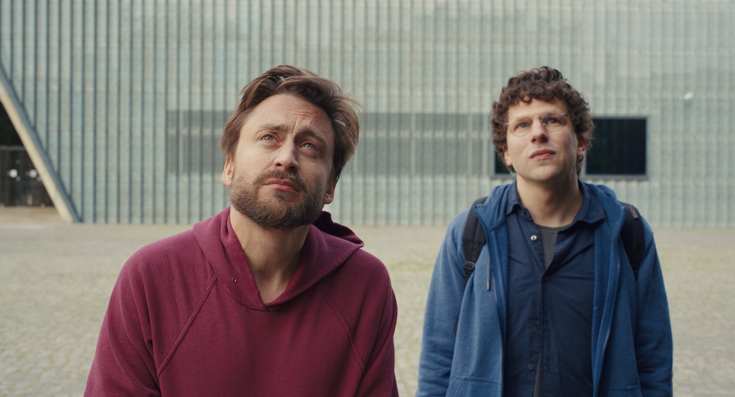Kieran Culkin and Jesse Eisenberg in "A Real Pain."