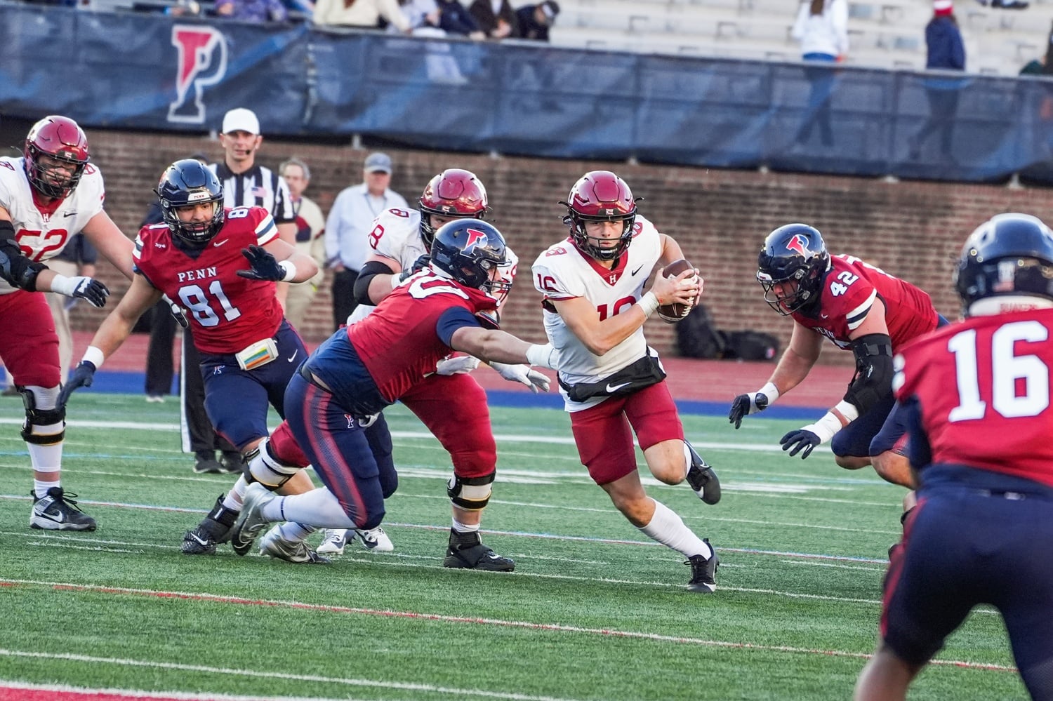 DePrima sprints down the field during the game at Penn.