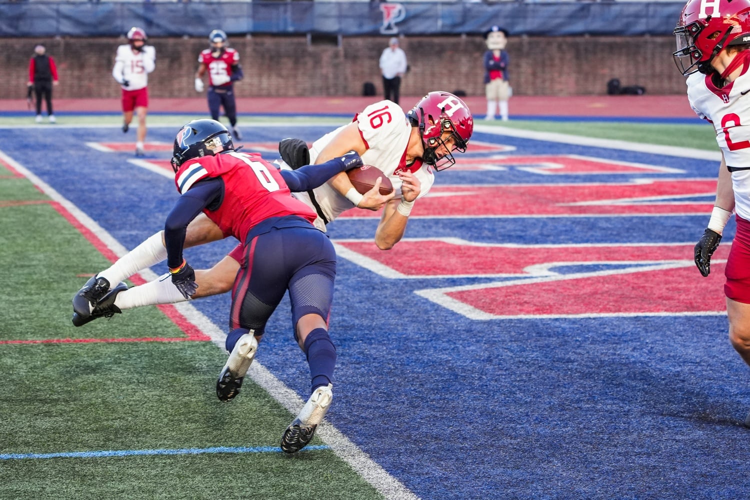 Charles DePrima surges into the endzone against UPenn on Nov. 16.