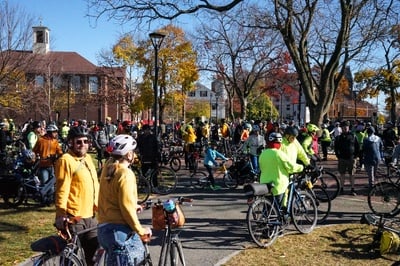 Cover image for More Than 100 Bike From Cambridge to Boston to Demand Better Traffic Safety