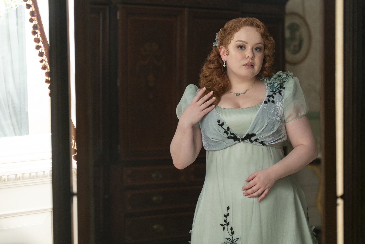 Nicola Coughlan as Penelope Featherington in season three of "Bridgerton."