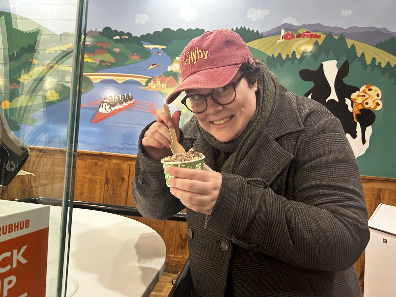 Eating Ben & Jerry's