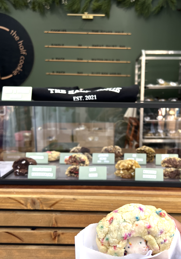Funfetti cookie at Snowport