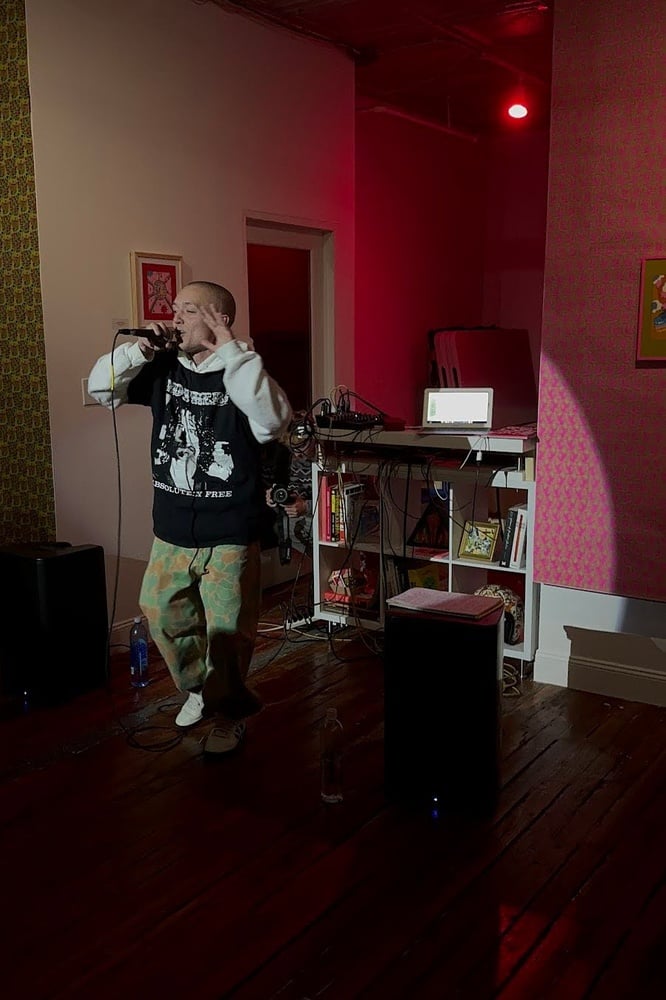 Nick Shea performed at the Blue Triangle Gallery in Boston on Nov. 16.