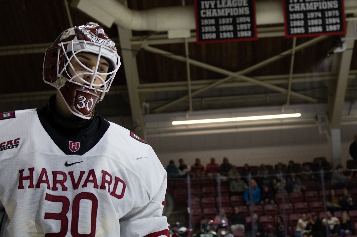 Koskenvuo skates off the ice at the Bright-Landry Hockey Center.