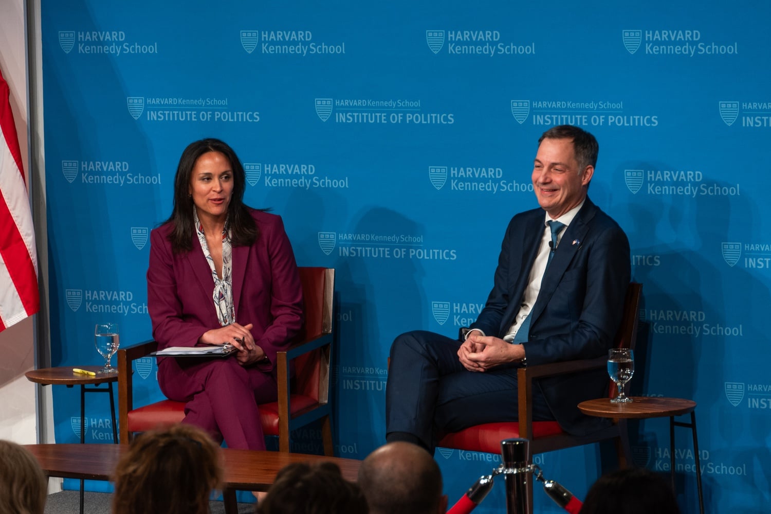Belgian Prime Minister Alexander De Croo addressed Belgium's election and the Trump administration at the Institute of Politics on Friday.