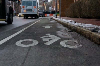 Cover image for At Open House, Cambridge Maps Out Proposed Changes to Broadway Bike Lanes