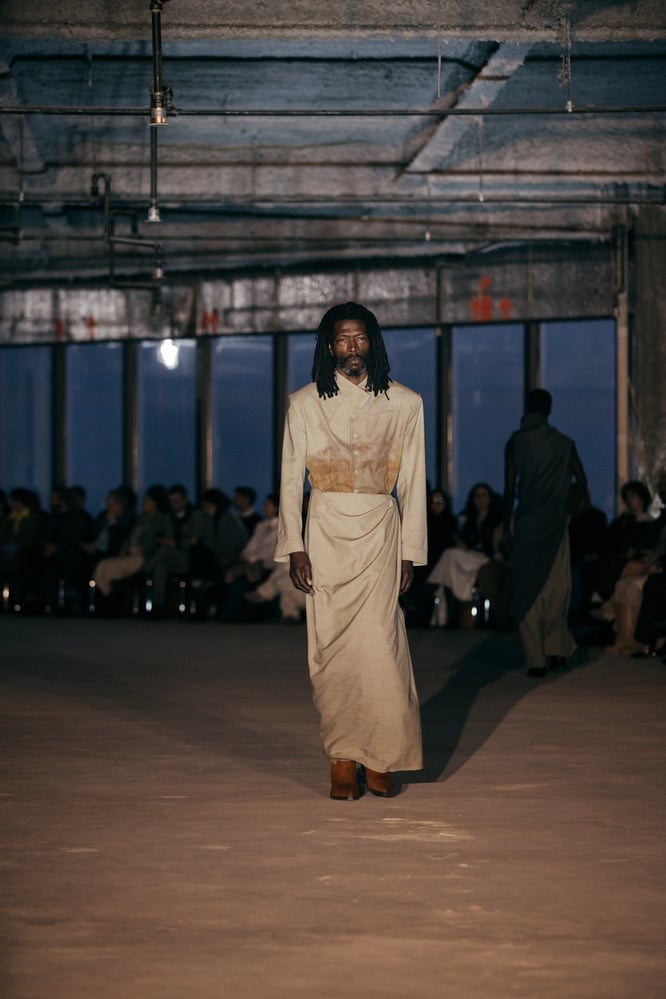 Some looks in Campillo's collection featured ombré hues.