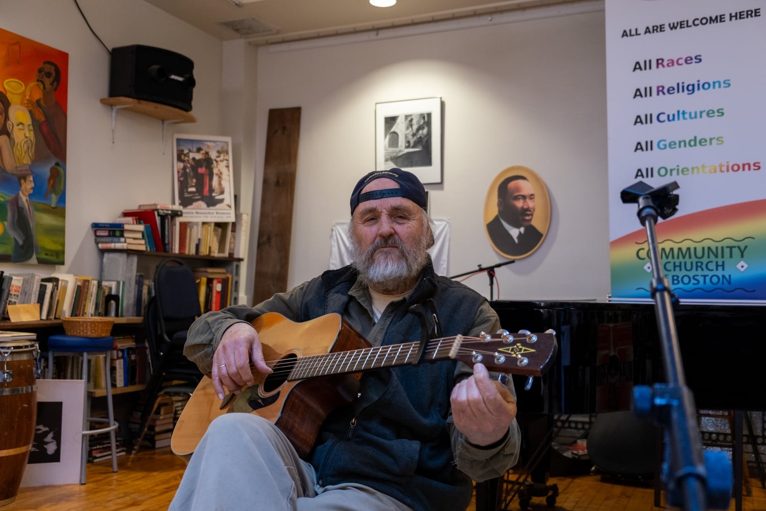Dean P. Stevens, the administrator and music director of the Community Church of Boston.