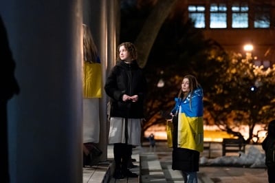 Cover image for Students Hold Vigil To Recognize Third Anniversary of Russia’s Invasion of Ukraine