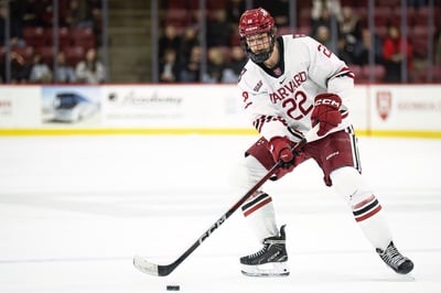 Cover image for Harvard Men’s Ice Hockey Splits Weekend with Overtime Games Against Yale and Brown