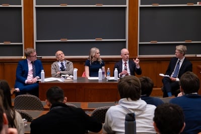 Cover image for Former Supreme Court Justice Stephen Breyer Debates Legal Doctrines in Harvard Law School Panel