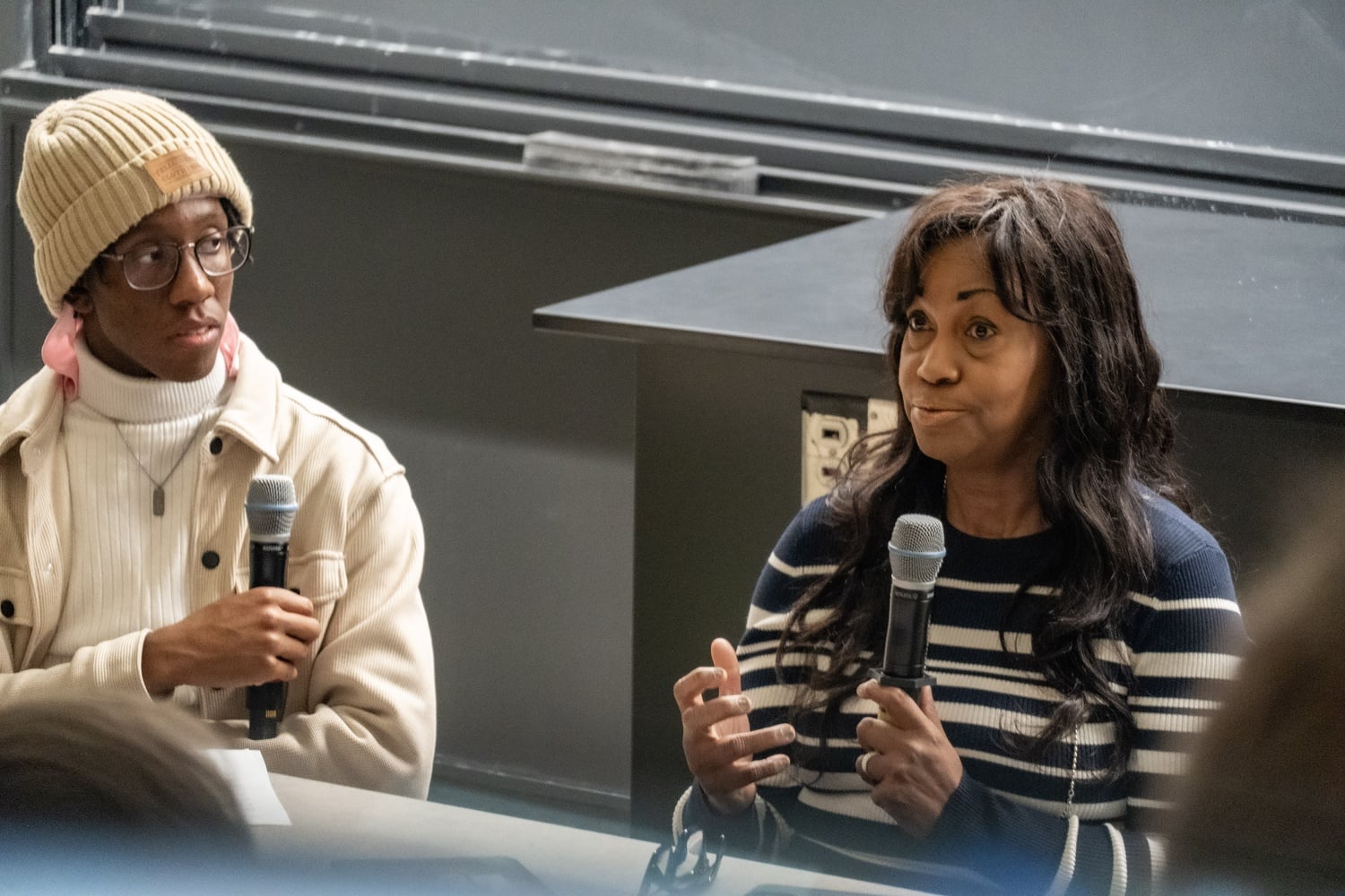 Tamara K. Lanier speaks at an event organized by the African and African American Resistance Organization in March.