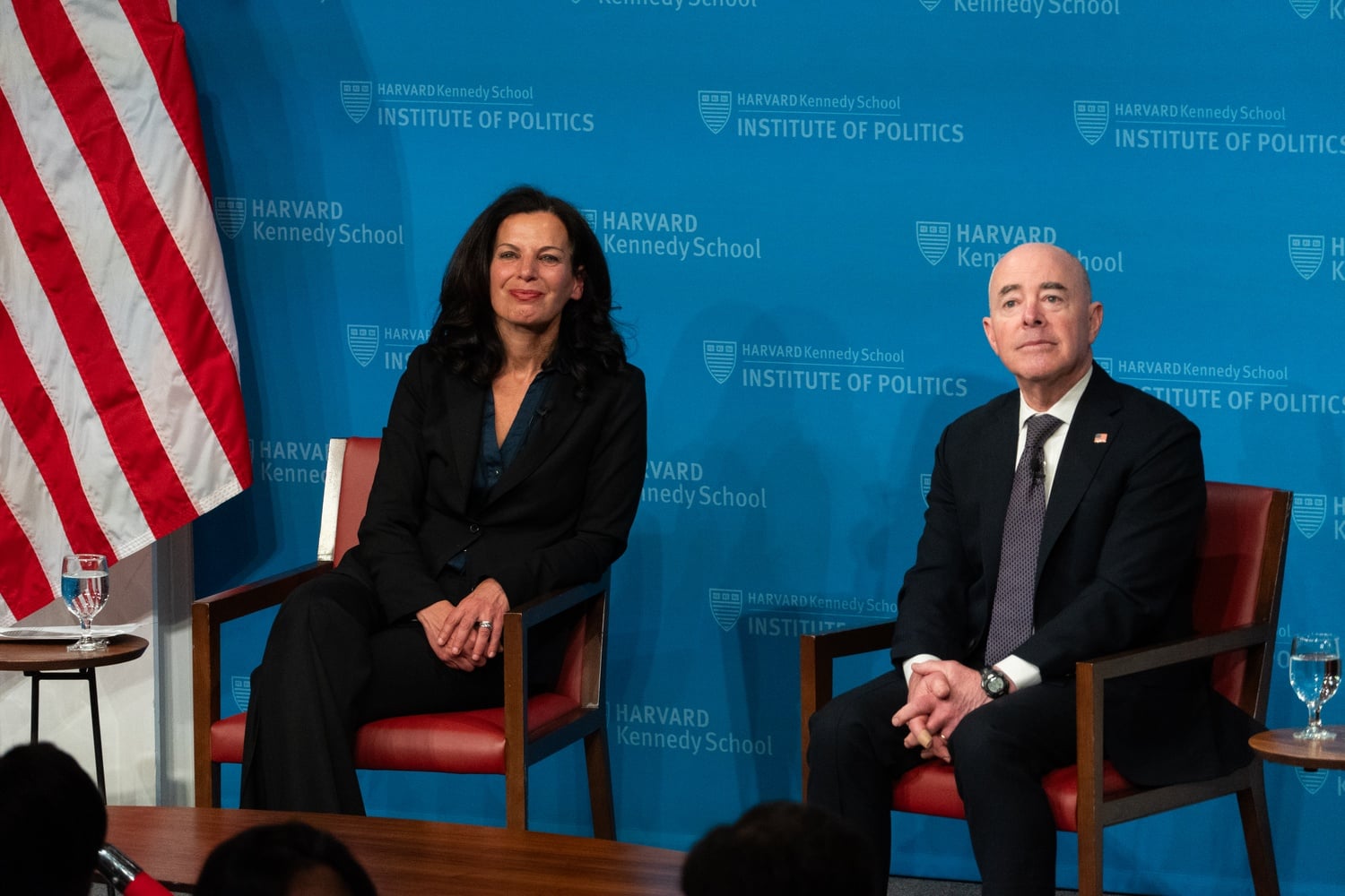 Former Secretary of Homeland Security, Alejandro N. Mayorkas spoke at the John F. Kennedy Jr. Forum in March 2025.