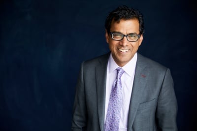Cover image for Atul Gawande M.D. ’95, M.P.H. ’99, featured speaker for Harvard Alumni Day, 2025