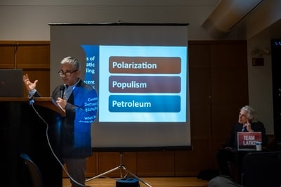 Cover image for Levitsky Secures Underdog Victory Over Pinker at Latke vs. Hamantasch Debate