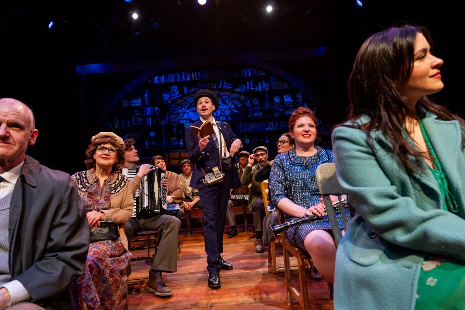 Eddie Shields (center) and the cast of "A Man of No Importance."