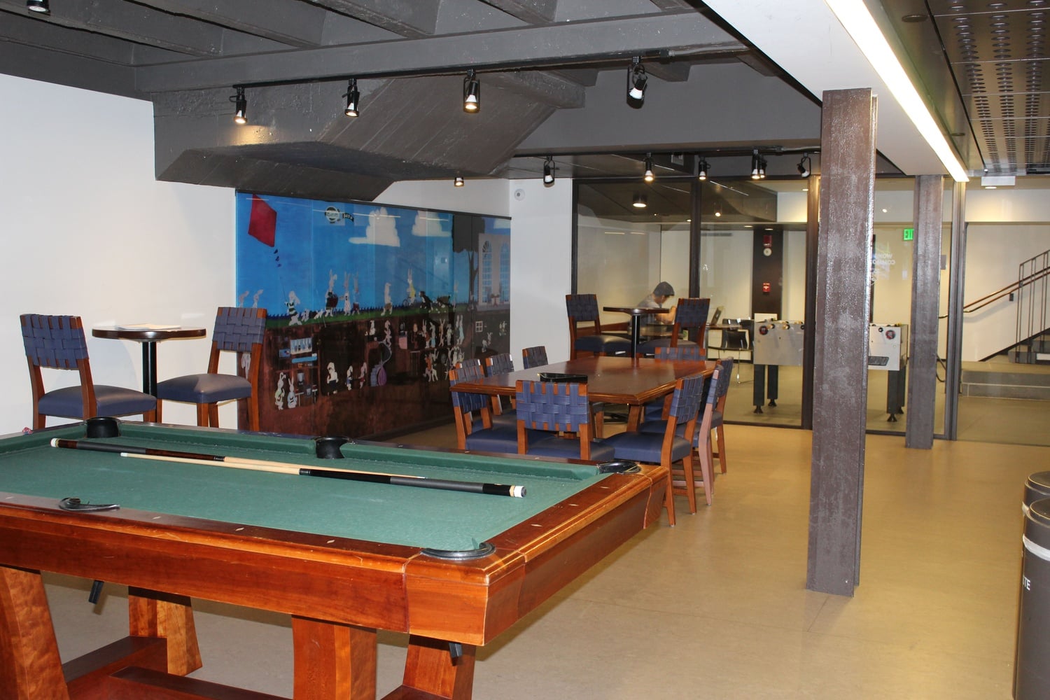 The Rabbit Hole, a cherished Leverett House common space where bunnies frolic and get up to mischief at weekly steins.