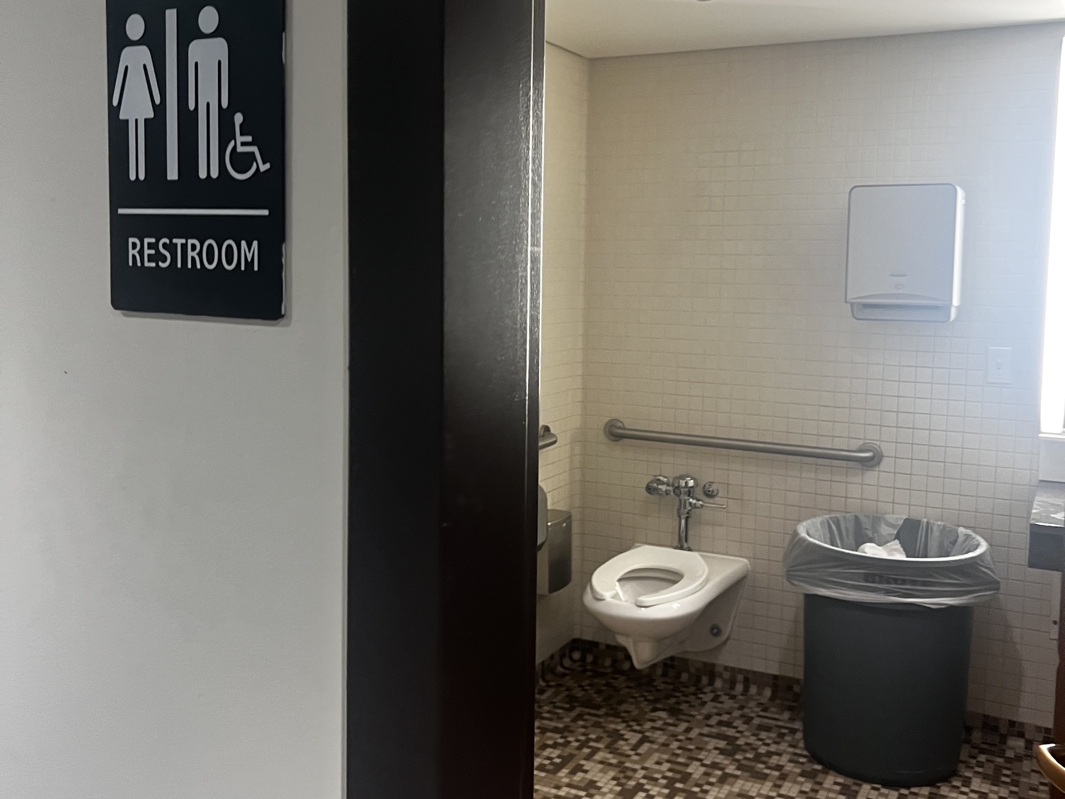 Never have we ever been so happy to see a communal bathroom.