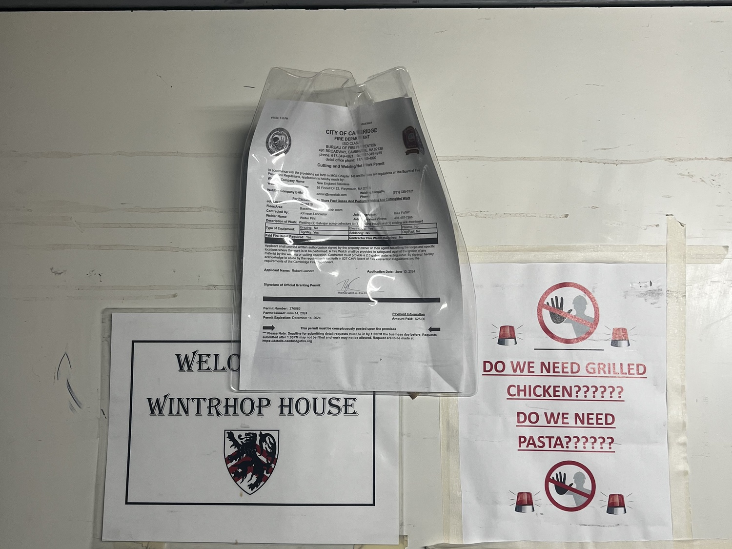 No, Winthrop. We don't want any more grilled chicken. Keep that to yourself.