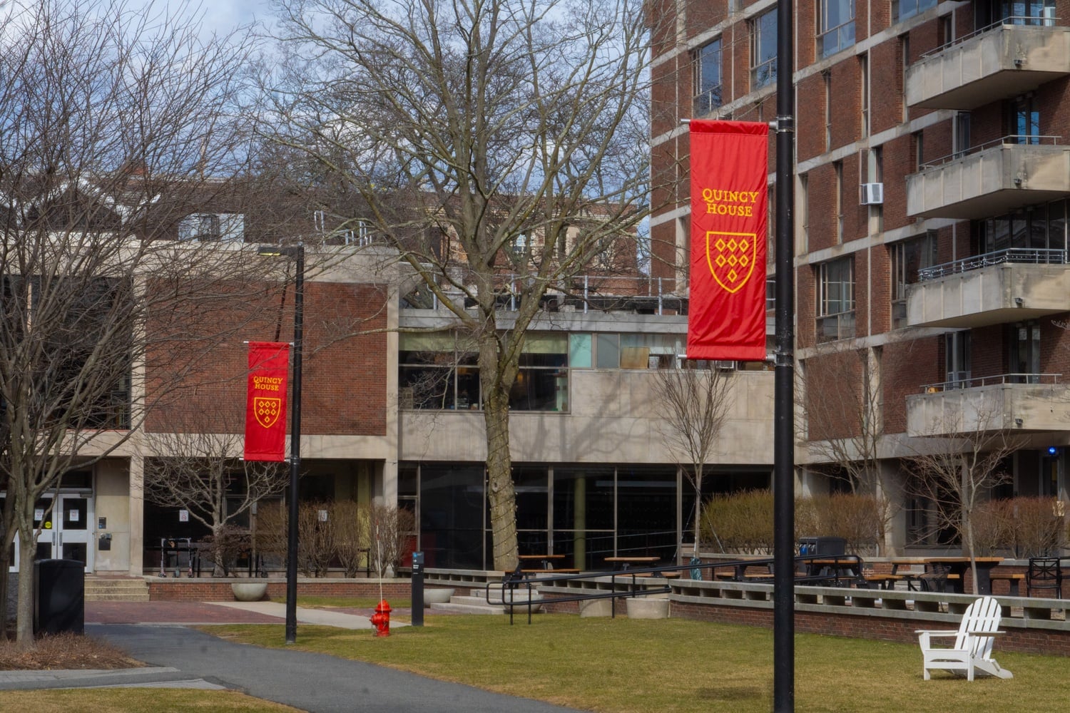 Quincy House's central courtyard.