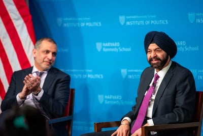 Cover image for World Bank President Ajay Banga Talks Jobs and Development at IOP Forum