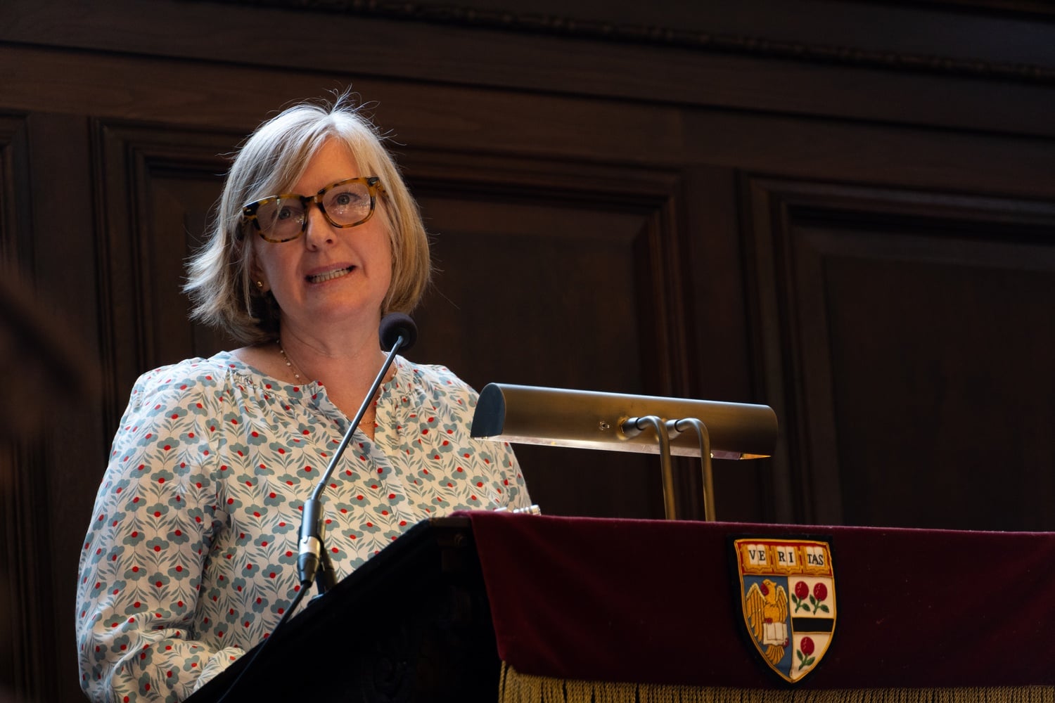 Faculty of Arts and Sciences Dean Hopi Hoekstra delivers morning prayers at Memorial Church on Tuesday.