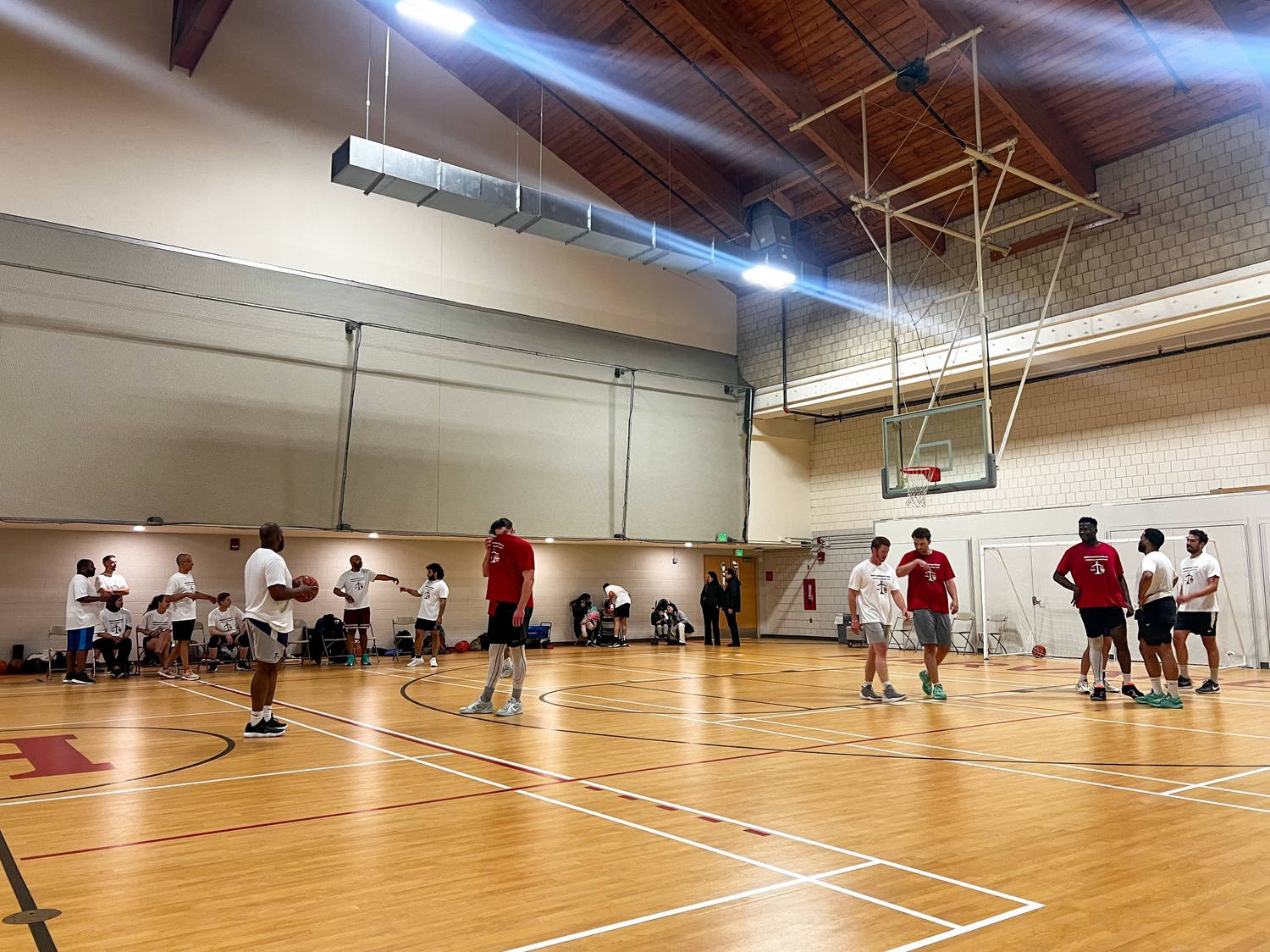 Harvard Law School students faced off against the school's faculty in the 'Courtroom Classic' on Thursday. In double overtime, the student team took the title.