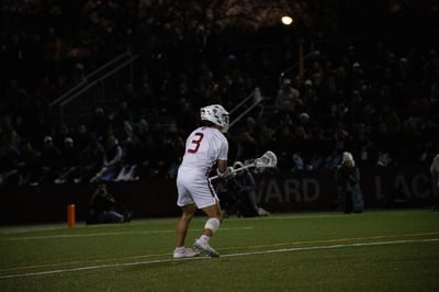 Cover image for No. 13 Harvard Men's Lacrosse Wins Inaugural Battle Against Binghamton 17-12