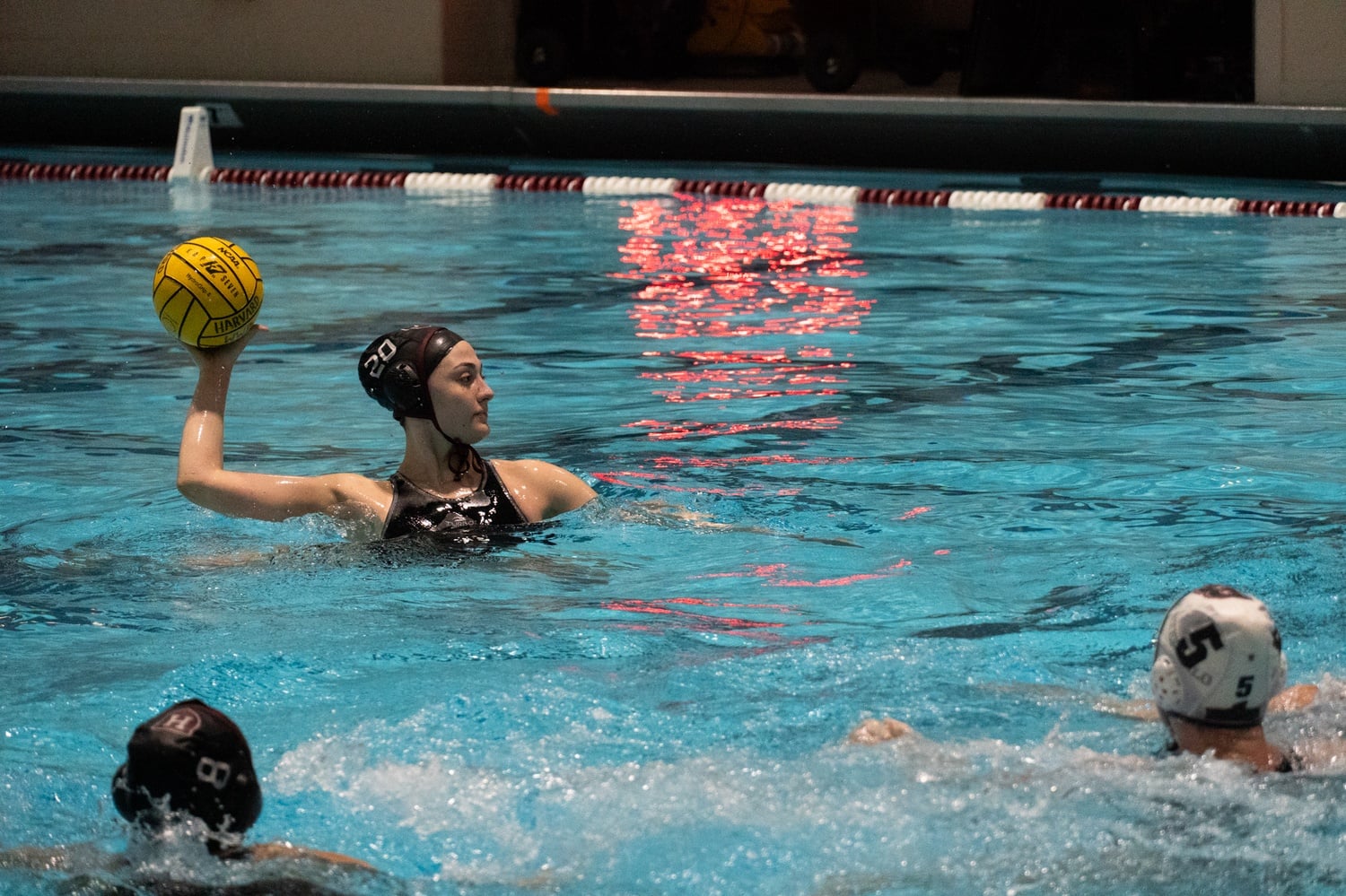 Niki Piovan takes aim during a regular season matchup against Brown.