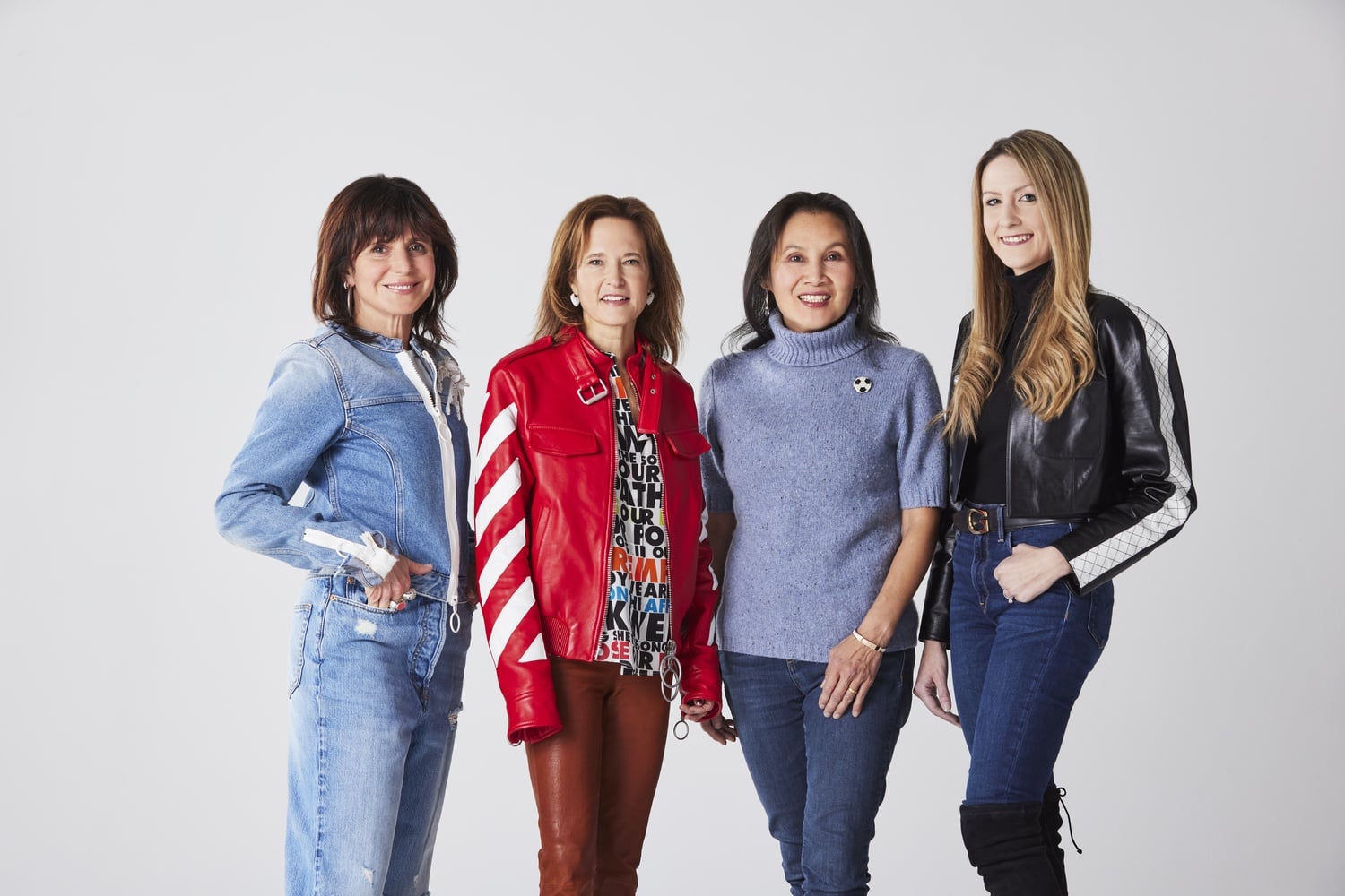 The founders of Boston Legacy FC, including Ami Kuan Danoff ’84 and Stephanie Connaughton ’87.