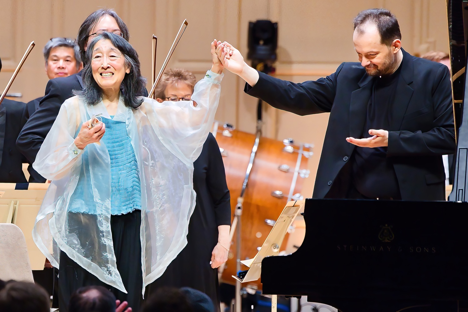 Mitsuko Uchida performed with Andris Nelsons and the BSO.