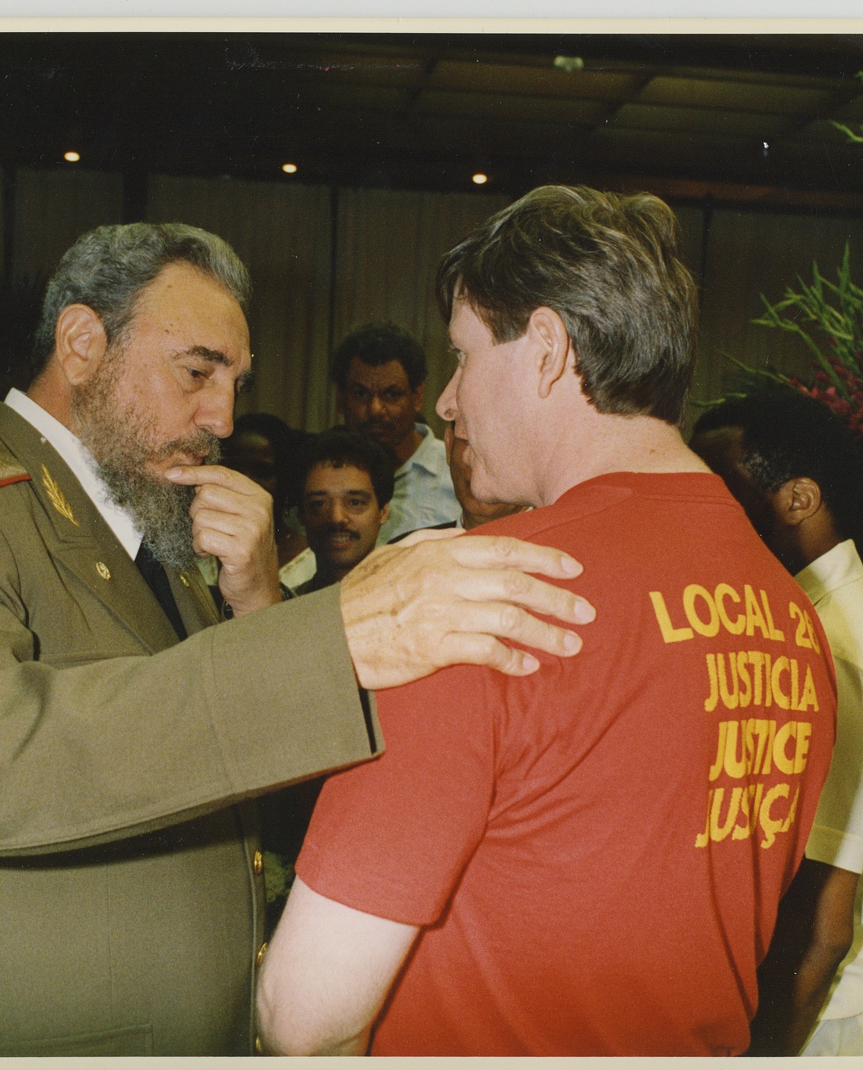 Childs meeting Cuban President Fidel Castro in 1993.