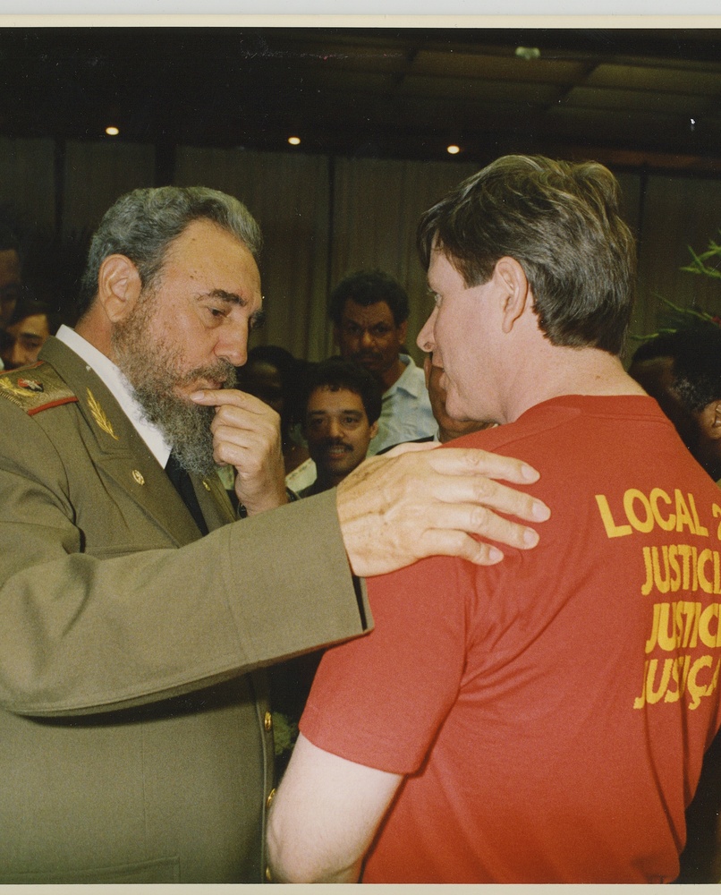 Childs meeting Cuban President Fidel Castro in 1993.