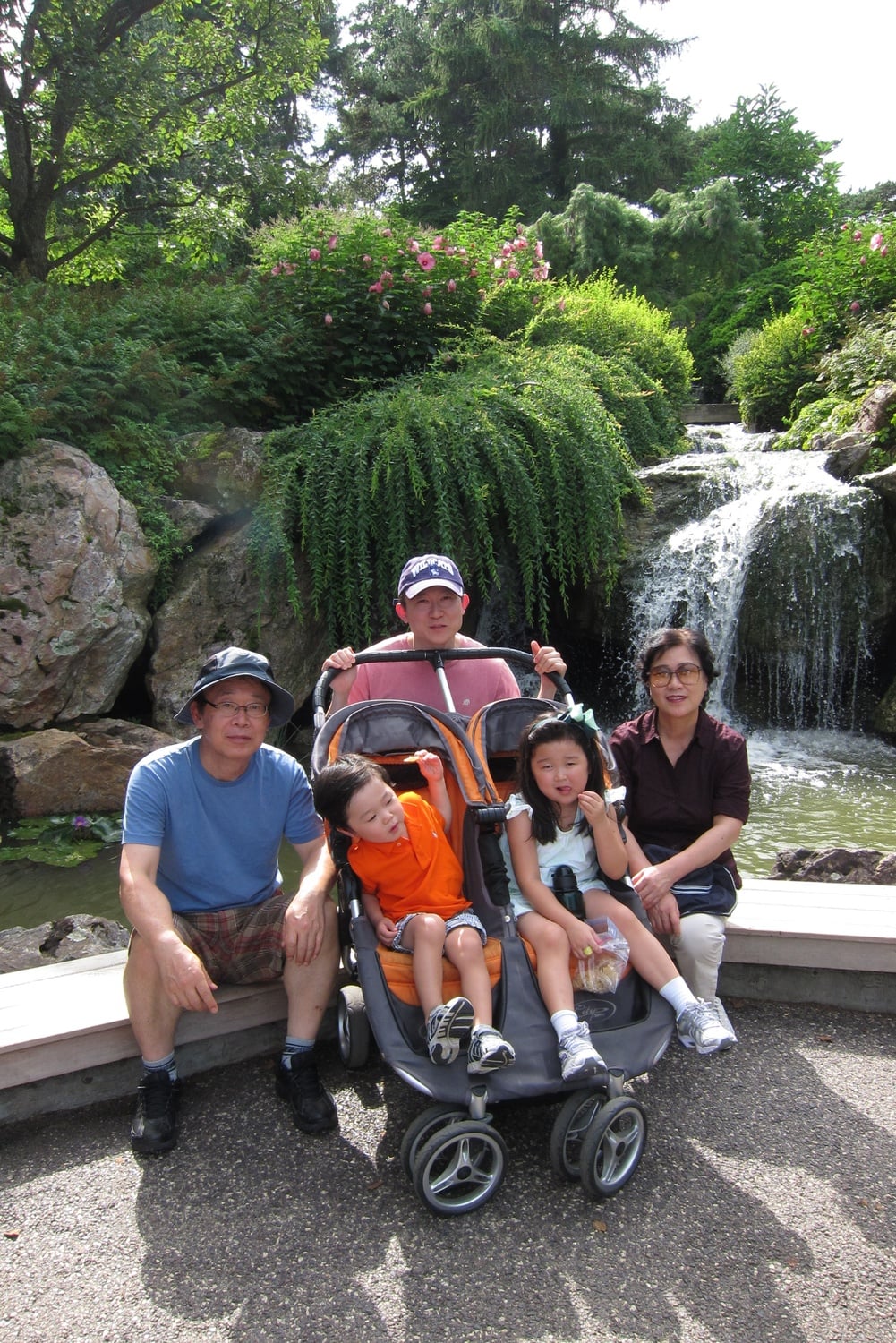 The author with her family.