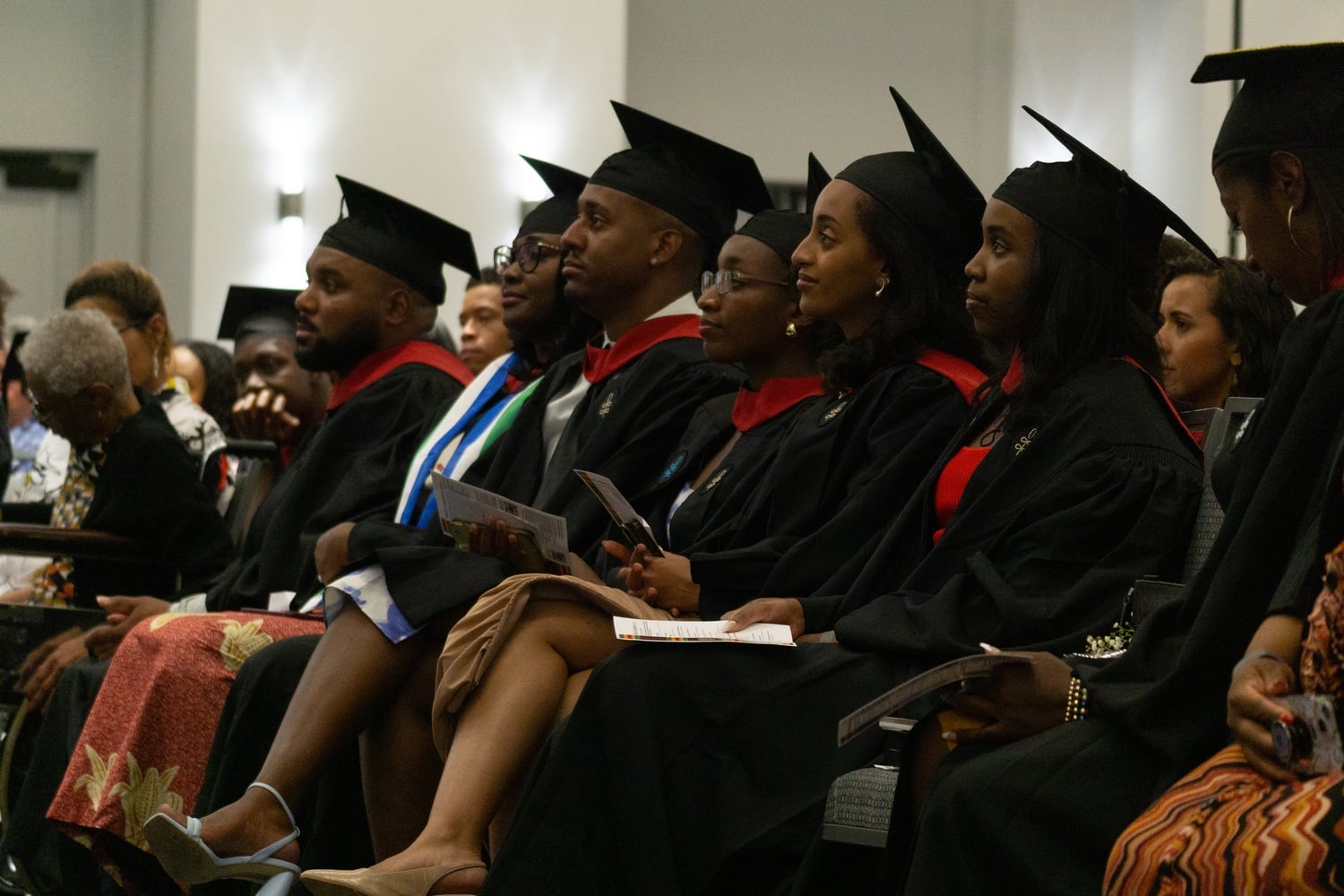 Soon-to-be Harvard graduates listen intently at the Black affinity celebration, held at the Marriott Cambridge hotel.
