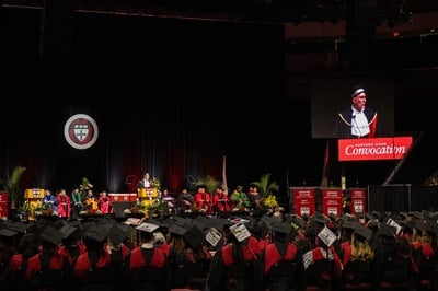 Cover image for Pro-Palestine Caps at HSPH Convocation 2025