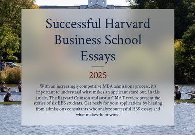 Cover image for Successful Harvard Business School Essays | 2025